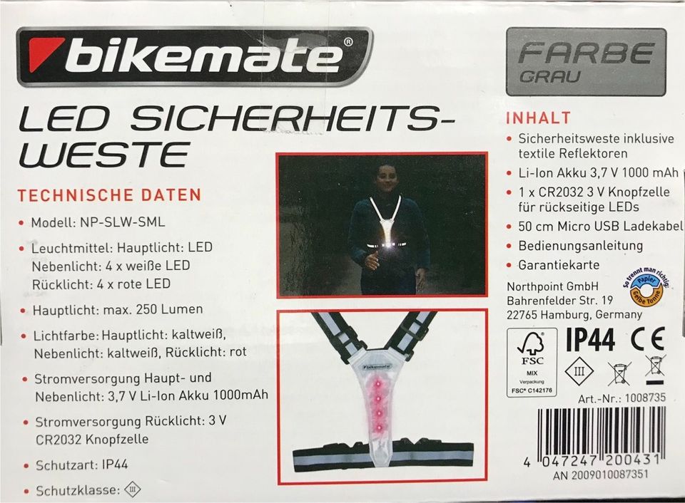 Bikemate LED Sicherheitsweste Leuchtkragen Sport Freizeit in Sachsen-Anhalt  - Halle | eBay Kleinanzeigen ist jetzt Kleinanzeigen
