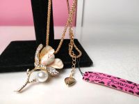 Betsey Johnson Blüten & Perlen Anhänger Brosche Halskette Gold Nordrhein-Westfalen - Übach-Palenberg Vorschau