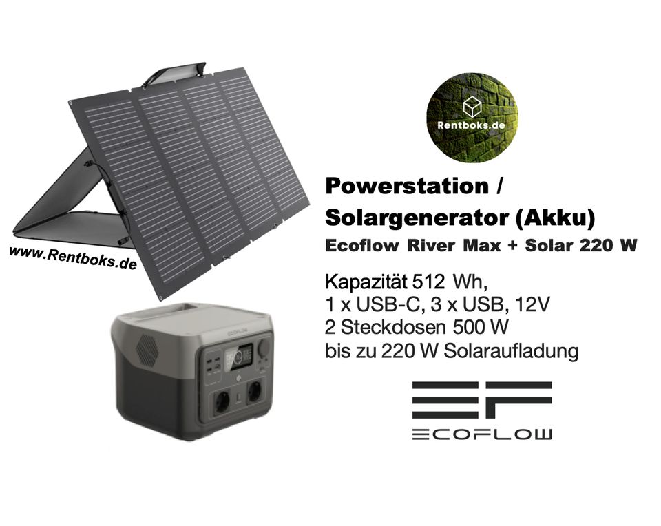 Solargenerator Powerstation Akku  | Mieten Akkubox, Powerbank, Stromgenerator, Powerstation, Stromagregat, Generator, 230V Akku Soundboks 4 & 3 Technik Verleih in Berlin