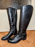 Schwarze Lederstiefel von 5th Avenue in Größe 42 Hamburg - Harburg Vorschau