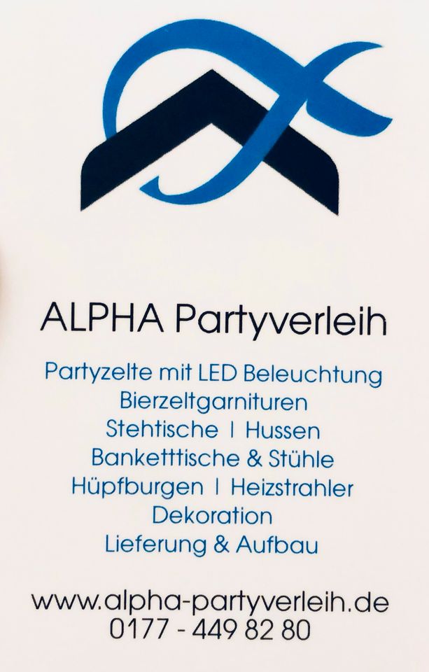 Partyzelt Pavillon Bierzeltgarnitur Stühle Tische Hüpfburg mieten in Berlin