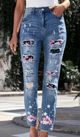 Damen High-Waist Strech Jeans Gr. 50 Used-Look Bayern - Dillingen (Donau) Vorschau