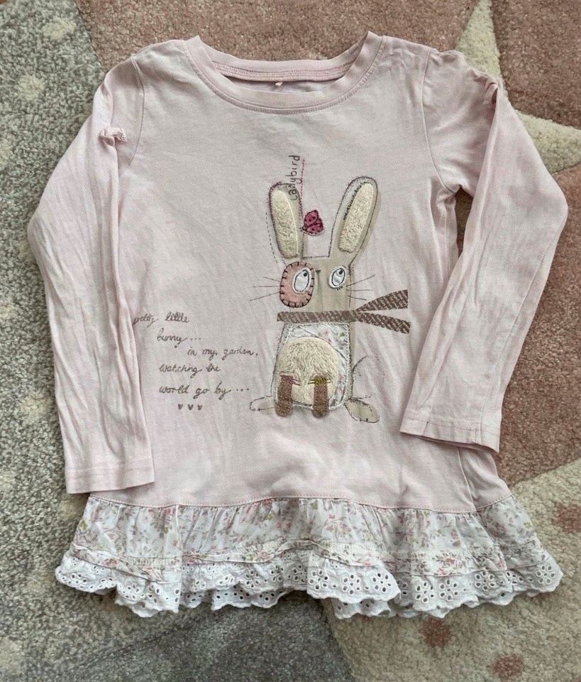 TOP Kleid Tunika Rosa Hase Ostern Gr.92/98 Next in Markkleeberg