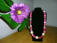 Sterling Silber- facettierte pink Achat  Design, Collier, Kette, Bayern - Deggendorf Vorschau