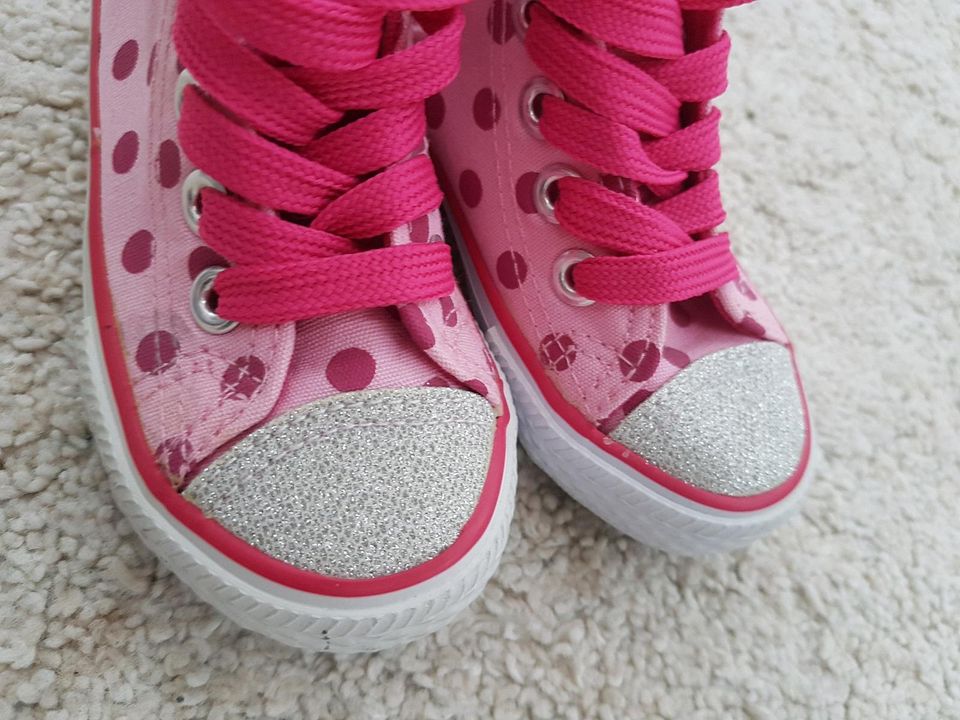 Babyschuhe Bambulini Gr. 21/22 rosa Chucks NEU in Worpswede