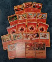 Pokémon-Karten Set rot Typ Feuer (4) Thüringen - Gera Vorschau
