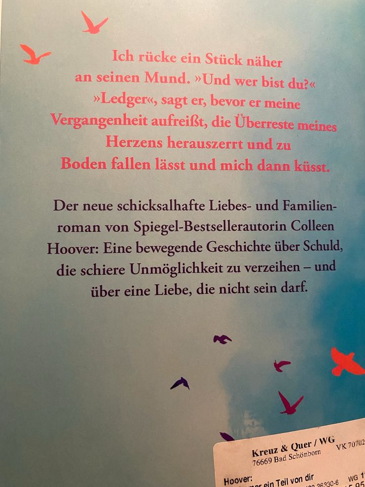 Colleen Hoover „für immer ein Teil von dir“ Buch in Mühlhausen