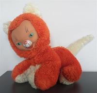 Katze DDR Vintage Gummigesicht orange Plüschtier Kuscheltier Thüringen - Hermsdorf Vorschau