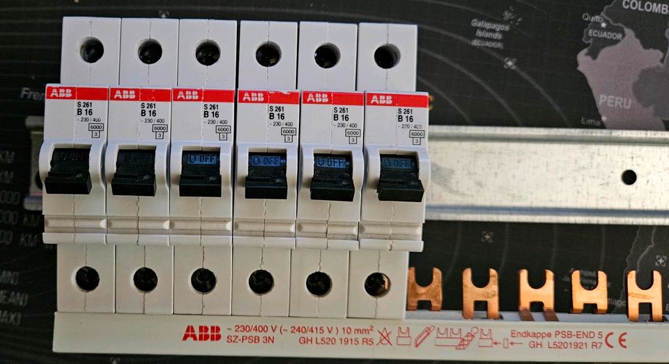 ABB B16 Leitungsschutz-schalter + Phasenschiene in Lindhorst