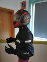 Motorrad Jacke mit Protektoren, Handschuhen und Helm Sachsen - Bannewitz Vorschau