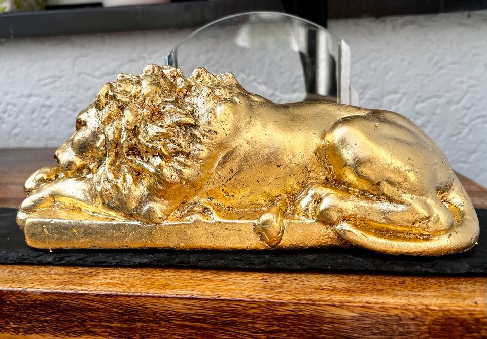 Löwe, Skulptur, Figur, Blattgold, Tierdarstellung, in Neuerkirch