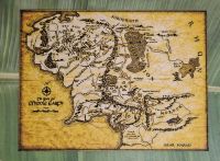 Herr der Ringe Karte Map LOTR middle earth strukturierte Oberfläc Baden-Württemberg - Heddesheim Vorschau