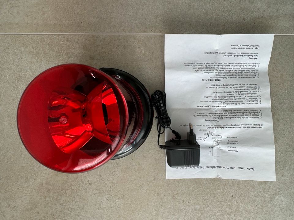 Partyleuchte Effekt-Tischleuchte Rundumleuchte Polizeilicht rot in Alfter