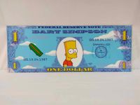 ✅ JHC ( 1990 ) - Bart Simpson Banknote / Aluplatte, 80 x 30cm Nordrhein-Westfalen - Horstmar Vorschau