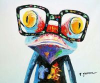 Modern Art - Woody der Frosch c97778 50x60cm Ölbild handgemalt Berlin - Treptow Vorschau