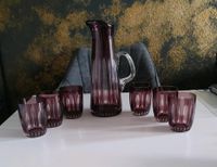 Saft Karaffe Set Wasserkaraffe GDR DDR lila Glas Dresden - Südvorstadt-Ost Vorschau