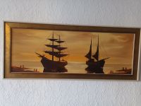 Ölgemälde auf Leinwand "Segelschiffe im Abendrot" Hessen - Offenbach Vorschau