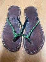 Flip Flop Sandalen Damen Gr 37 braun Echtleder Hessen - Niedernhausen Vorschau