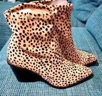 JustFab Leda-Stiefelette mit Blockabsatz braun Gepard Herbst/Wint Hessen - Raunheim Vorschau