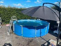 Pool, Steel Frame, mit Intex Leiter mit Sandfilter, skimmer Pumpe Nordrhein-Westfalen - Neuenkirchen Vorschau