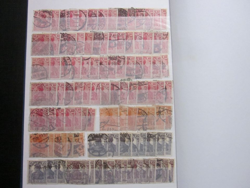 Bayern + Dt. Reich 1872-1920 Dubletten-Sammlung - 8 A-5 Seiten in Merzig