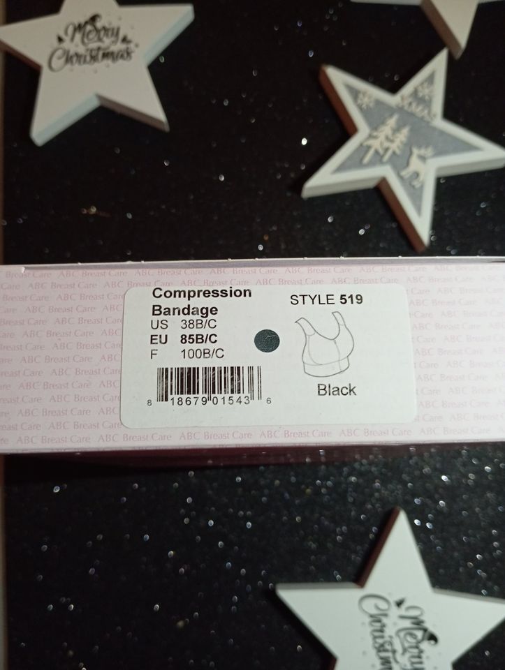 Neuer ABC Breast Care BH Compression BH / Bandage in schw. 85 B/C in Büttelborn