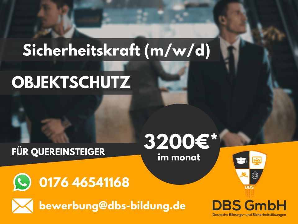 3700€ | Quereinsteiger | Sicherheitsmitarbeiter (m/w/d) Objektschutz in Berlin Ref.: O-384  | §34a Sachkunde | Sicherheit | Security in Berlin