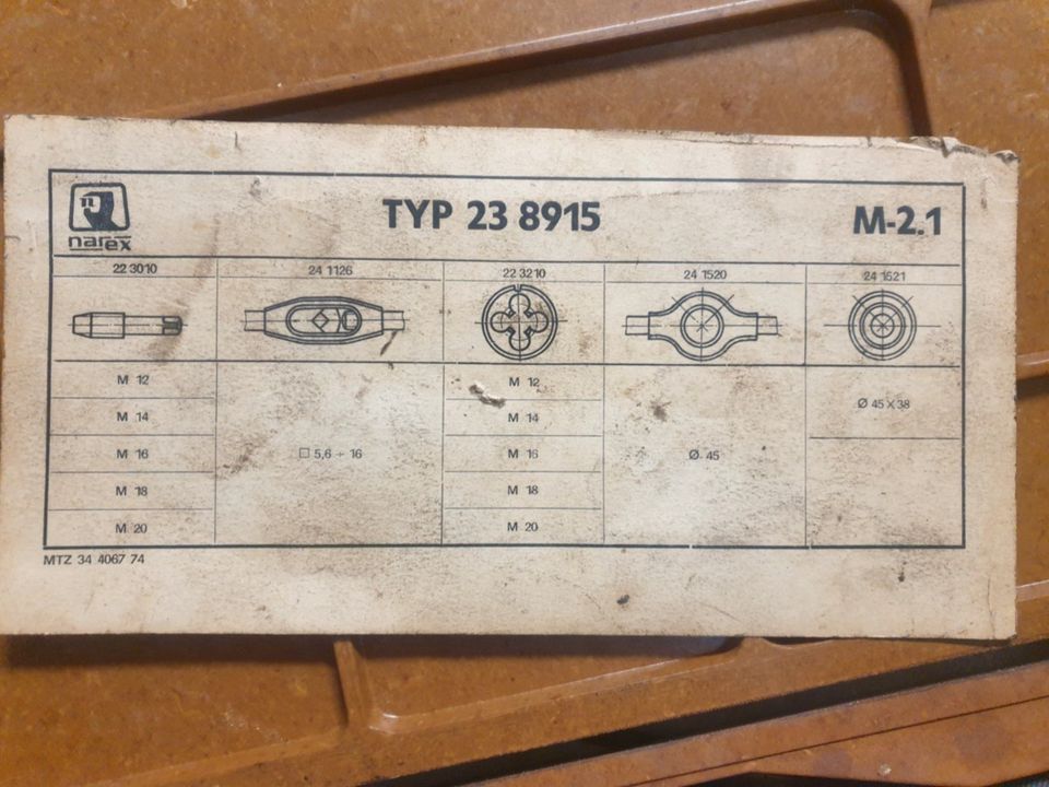 Gewindeschneide Set NAREX innen u. außen M12, M14, M16, M18, M20) in Zeithain