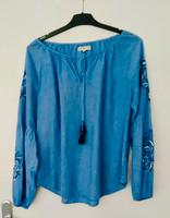 Damenbluse, Gr. 38, blau mit Stickereien, neu ohne Etikett Osterholz - Blockdiek Vorschau
