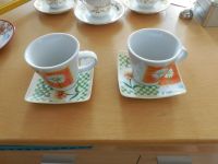 2 Tassen mit Untertassen Kaffeetassen Teetassen Flowers Thüringen - Zeulenroda Vorschau