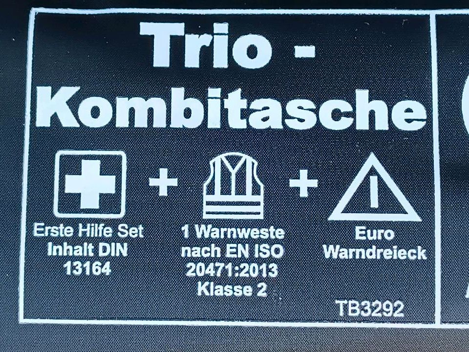 KFZ Kombitasche Trio / Erste Hilfe Set MHD 2028.11 / NEU & OVP in Bernkastel-Kues