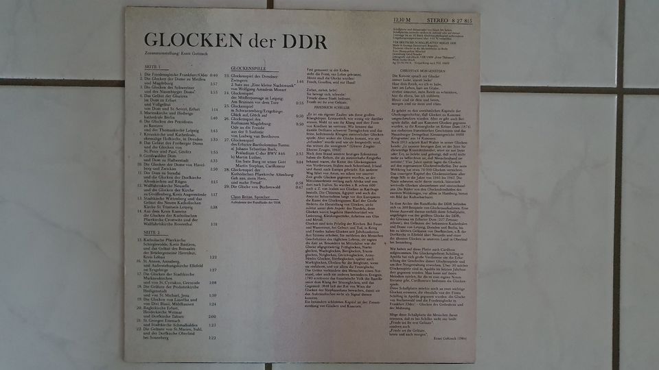 Glocken der DDR LP Schallplatte Vinyl in Wertheim