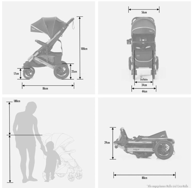 Daliya Rapidy Buggy Kinderwagen (0-36 Monate) + Zubehör in Hamburg