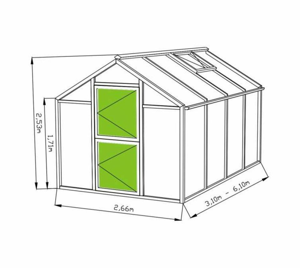 Hoklartherm bio-top II Gewächshaus Treibhaus Gartenhaus in Dorfen