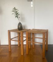 Vintage Hocker Holz Geflecht Rattan Sisal Beistelltisch mid centu Schleswig-Holstein - Preetz Vorschau