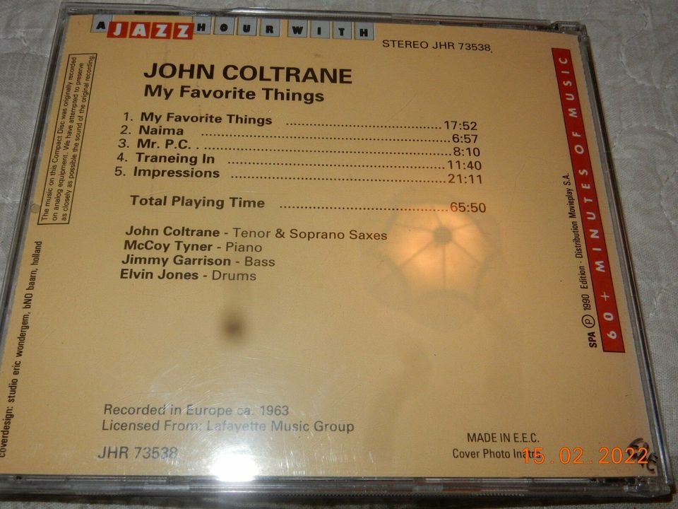 CD/ JAZZ: John Coltrane/ My favorite things in Olching