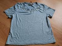 Graues T-Shirt mit Glitzerstein Ausschnitt Gr. M von H&M Niedersachsen - Belm Vorschau