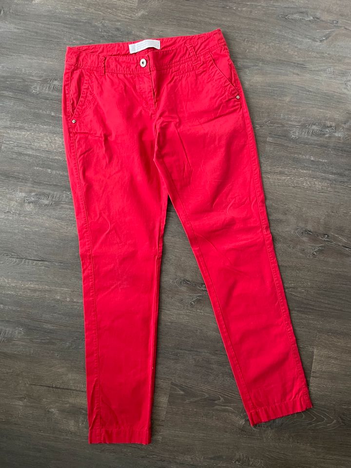 S.Oliver Damen-Chino, Damen-Hose, Baumwolle, rot, Gr. 38 in Köln