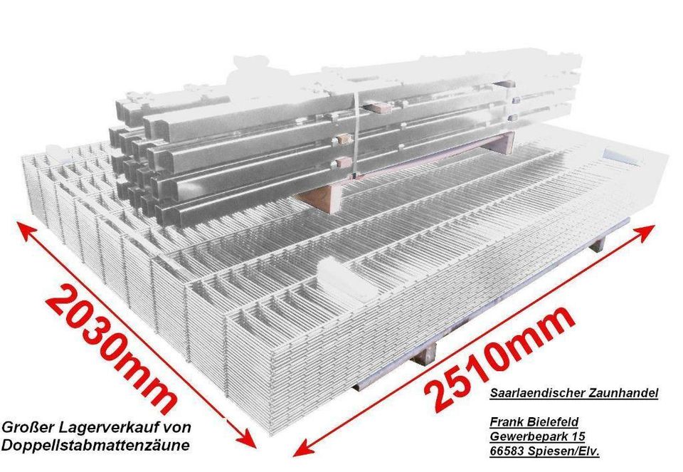 Große Auswahl an Doppelstabmattenzäunen in Spiesen-Elversberg
