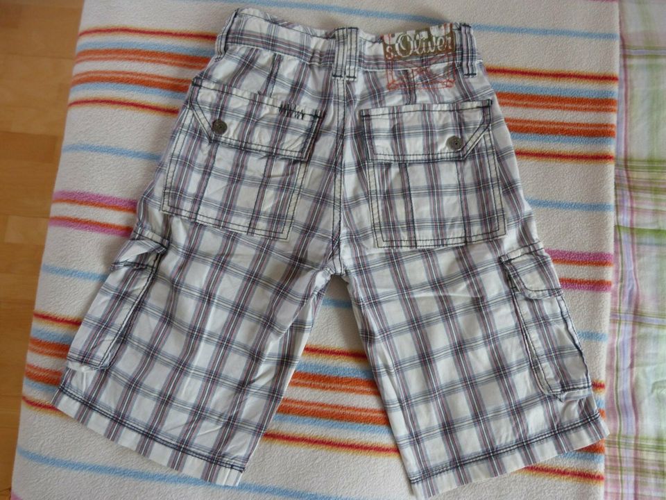 Cargo - Shorts / Bermudas, kariert, Marke S.Oliver, Gr. 140 in Schwentinental