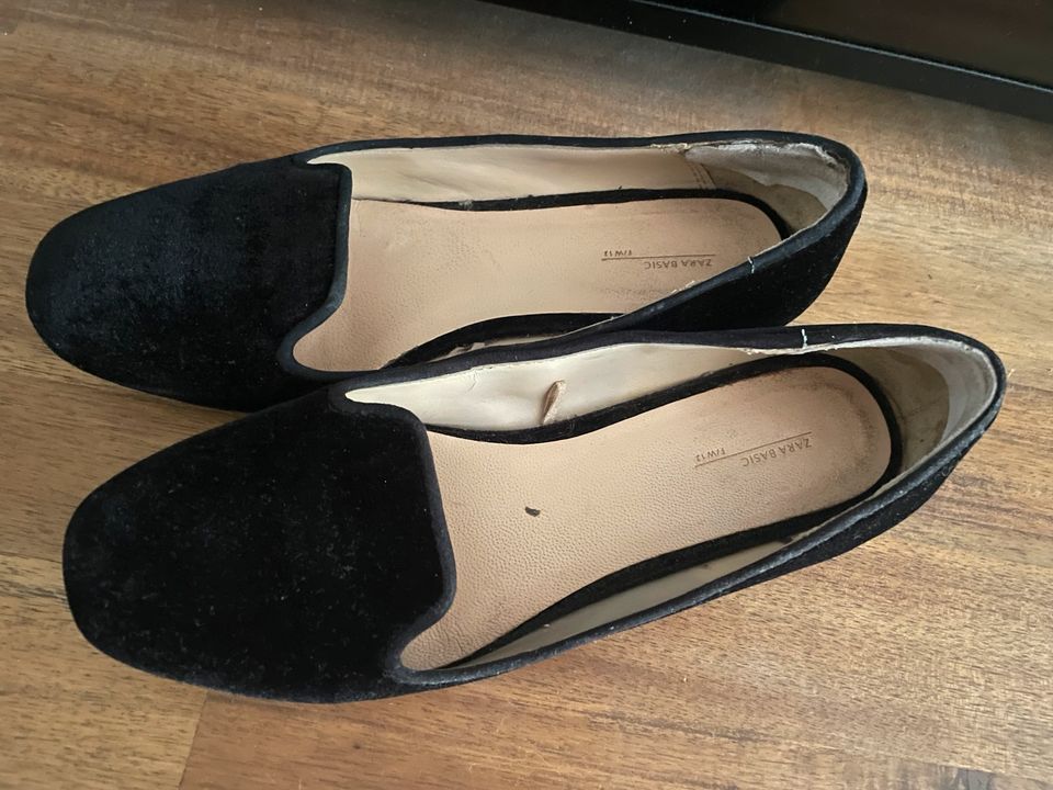 Zara Samt Loafer Schuhe Ballerinas Damen 38 in München