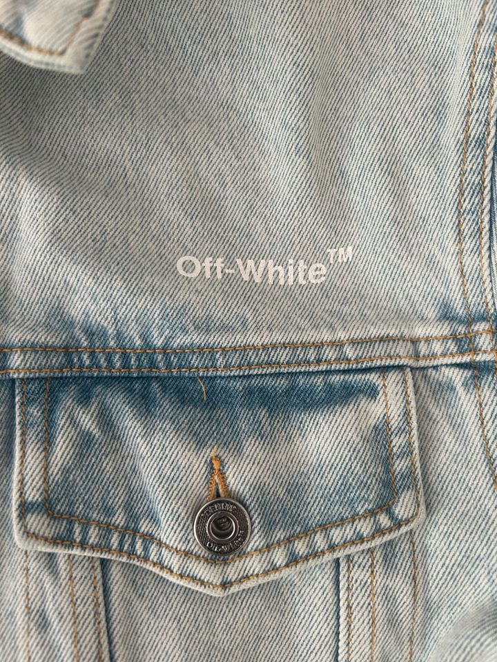 Off-White Jeansjacke Designer Jacke Off White in Hamburg