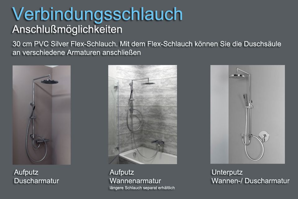 Duscharmatur Brausearmatur Duschsäule Aufputz Regendusche Duschsystem 99- €* in Bad Essen