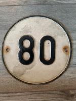 80 kmh Schild DDR Original Sammlerstück Sachsen-Anhalt - Thale Vorschau