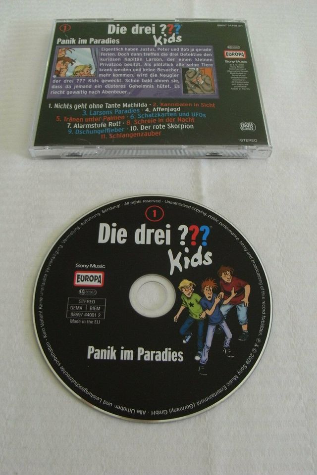 CD Drei Fragezeichen Kids 1 Panik im Paradies in Hammoor