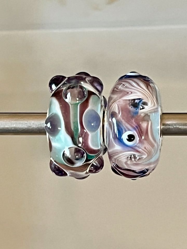 Trollbeads Event Unikat Wellen mint Lavendel in Grevenbroich