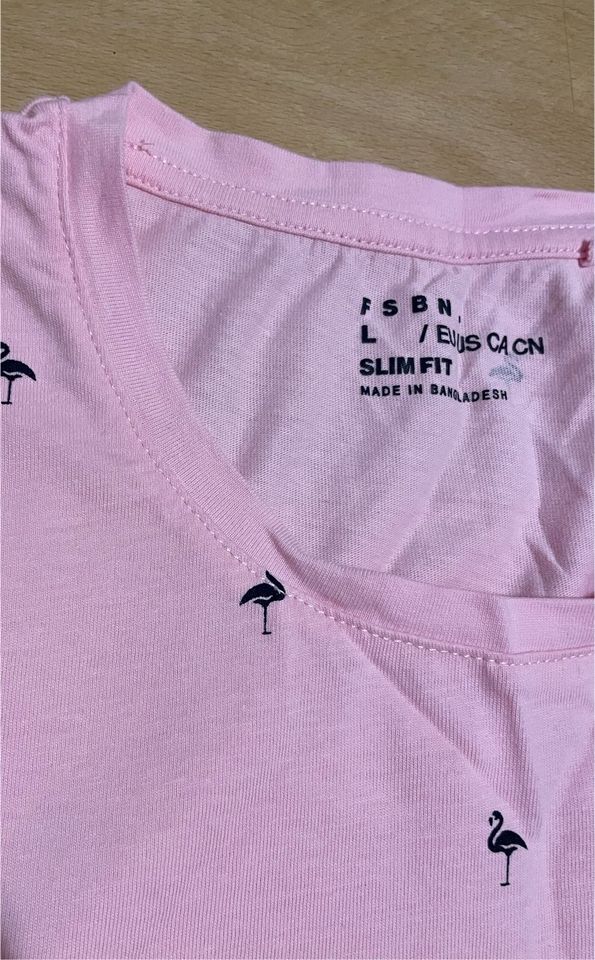 Rosa T-Shirt mit kleinen Flamingos Gr. L, NEU! in Stuttgart