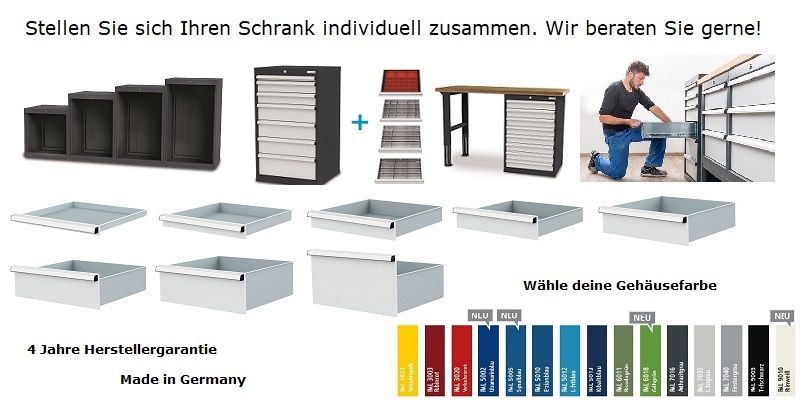 Stahlschrank - Büroschrank - Schrank - HxBxT 1.950x920x420mm in Barendorf