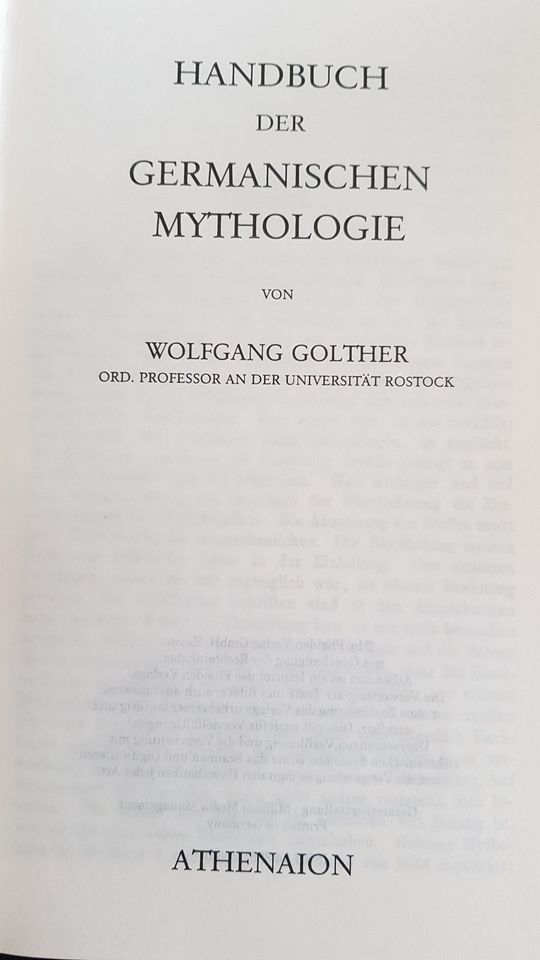 Germanische Mythologie von Wolfgang Golther in München