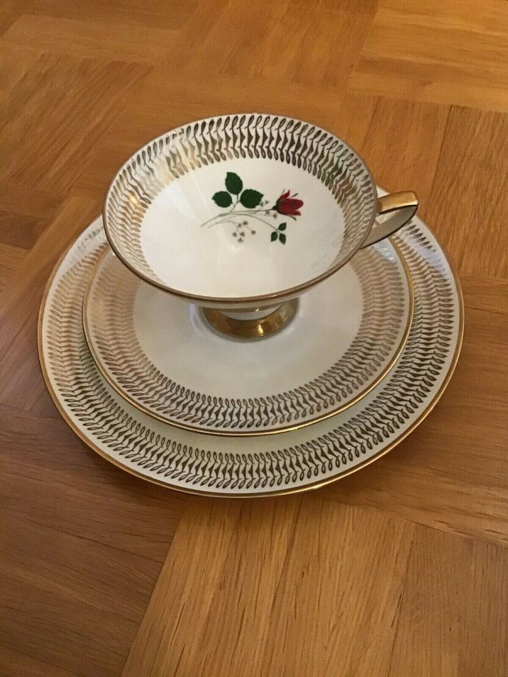 Sammelgedeck Winterling Röslau Bavaria 3-teilig creme/gold Rosen in Stöttwang